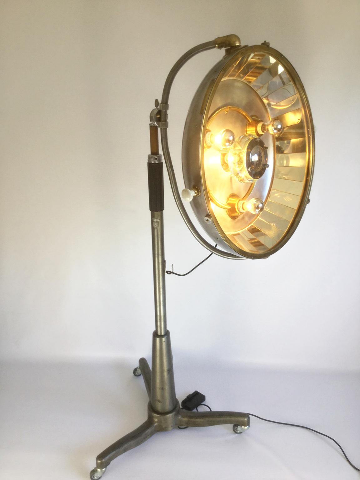 1950s French Industrial Floor Lamp 