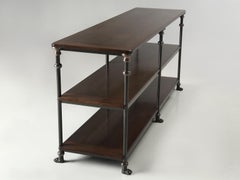 French Industrial Inspired Kitchen Island, Steel and Bronze Built Any Dimension