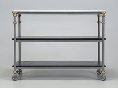 Französische, industrielle inspirierte Edelstahl-Keramik-Insel, handgefertigt Chicago in jeder Größe