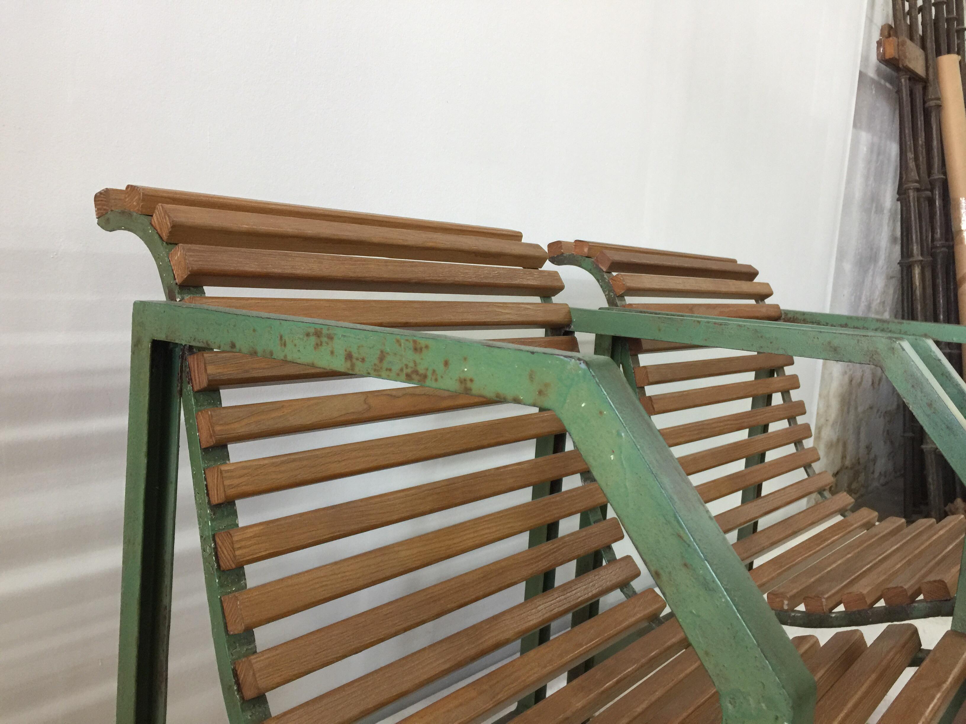French Industrial Metal Chairs For Sale 2