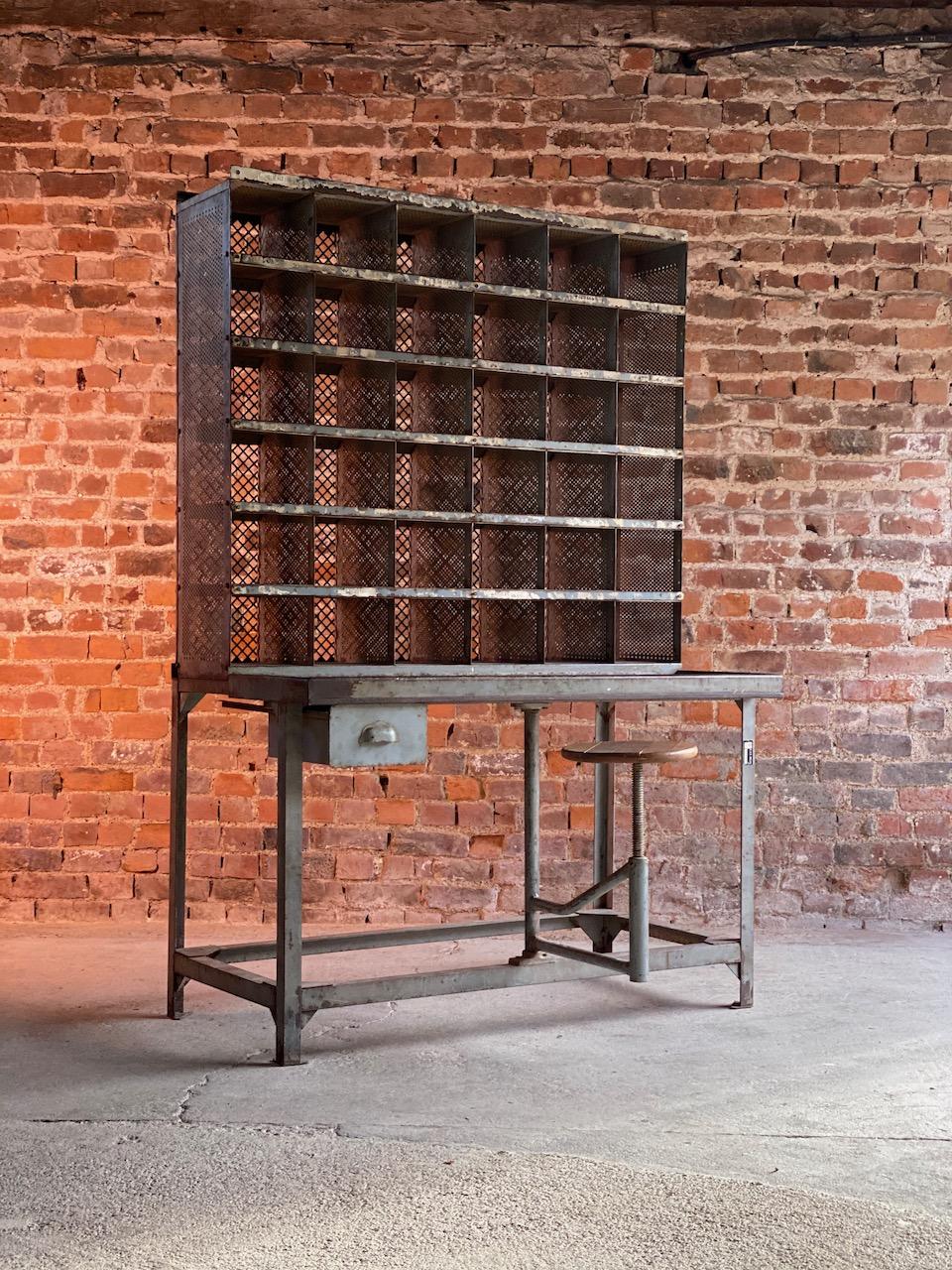 French Industrial Postal Sorting Desk, circa 1920 7