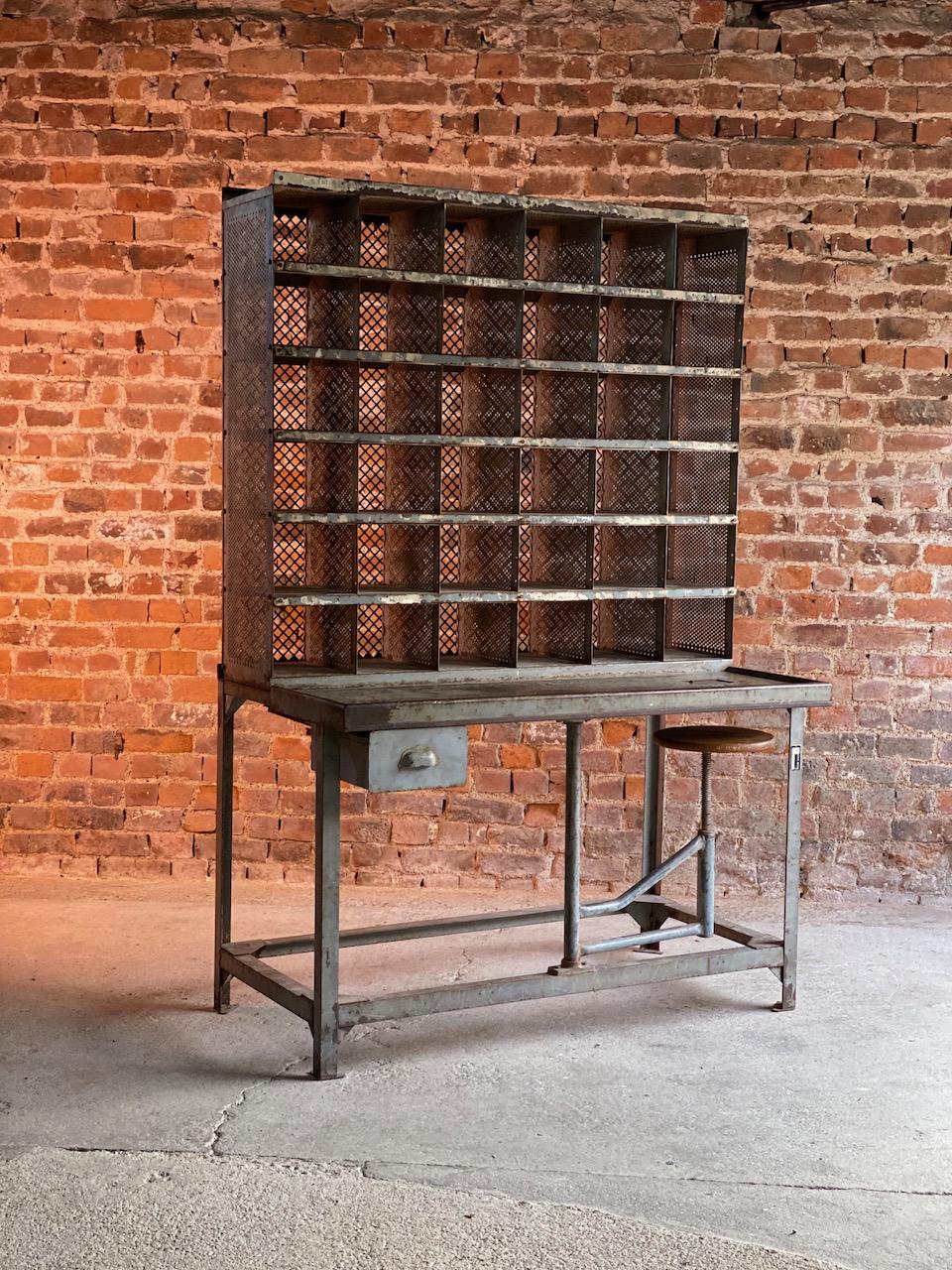 French Industrial Postal Sorting Desk, circa 1920 1