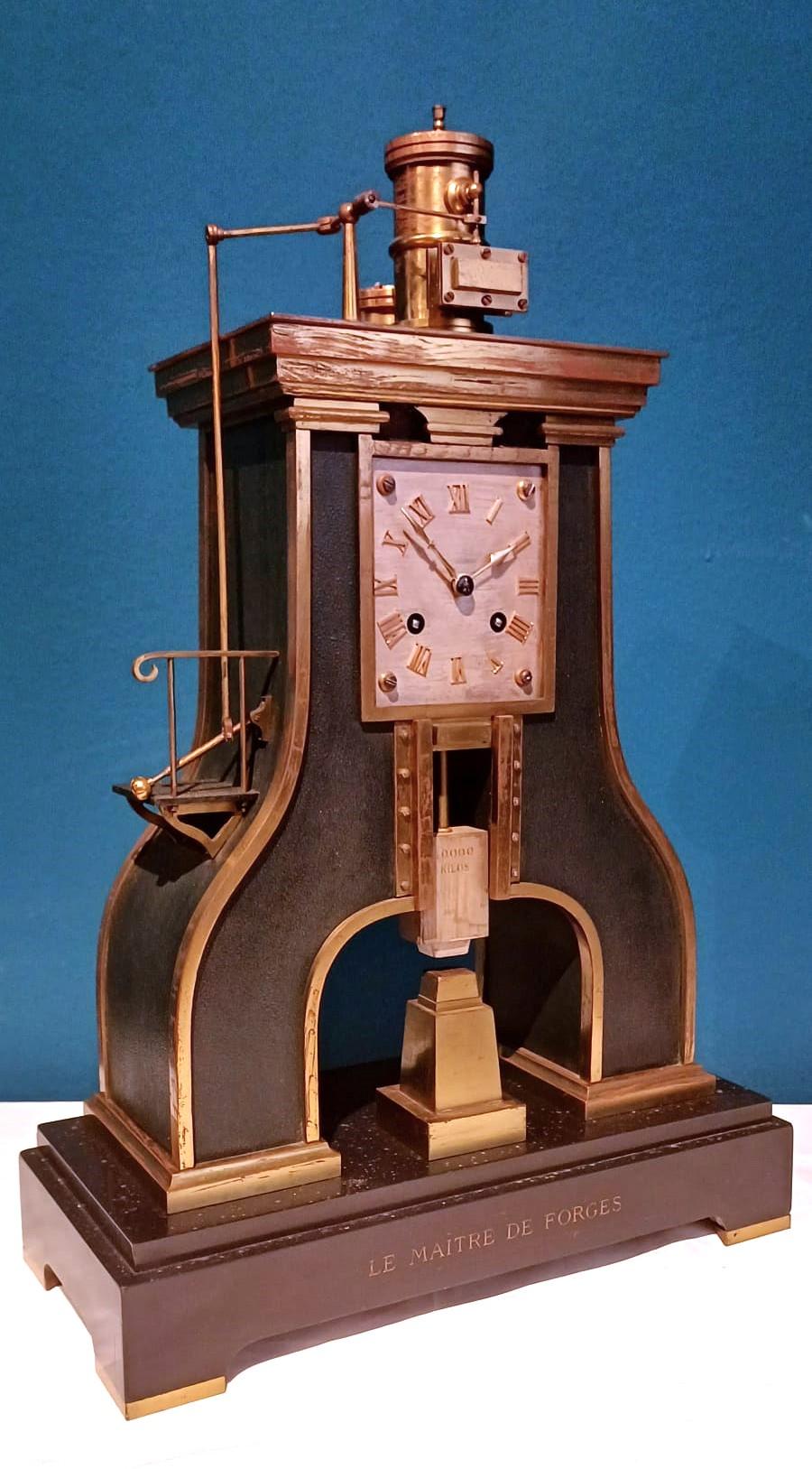 French Horloge industrielle française à marteau à vapeur - Pendola pressa industriale Japy Freres en vente
