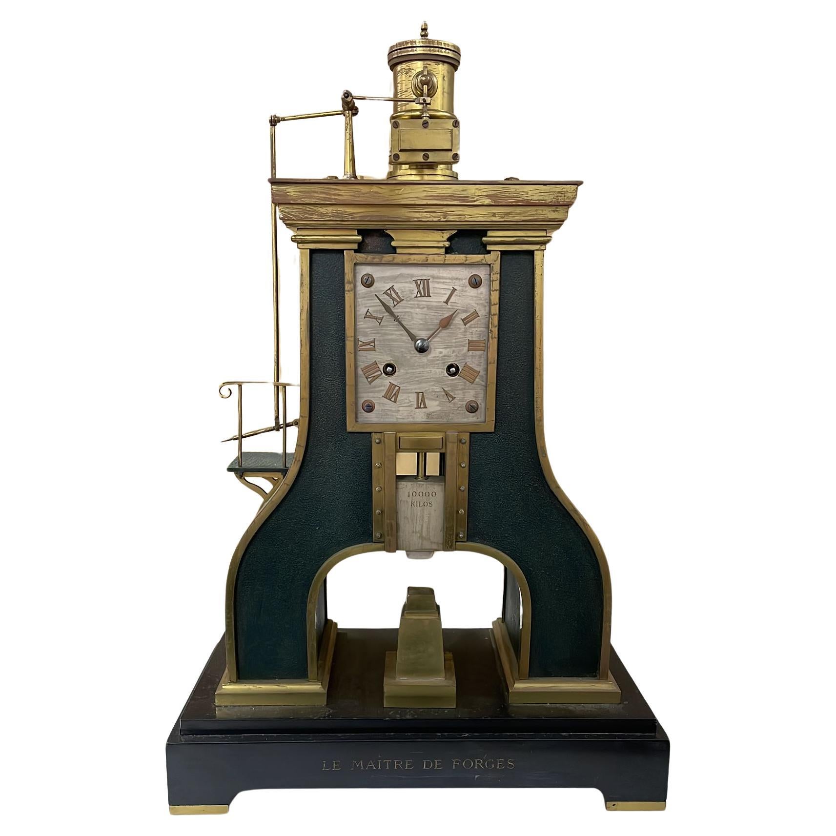 Horloge industrielle française à marteau à vapeur - Pendola pressa industriale Japy Freres en vente