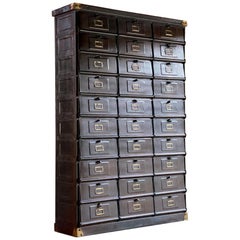 French Industrial Steel Cabinet by Strafor-Forges de Strasbourg, circa 1920