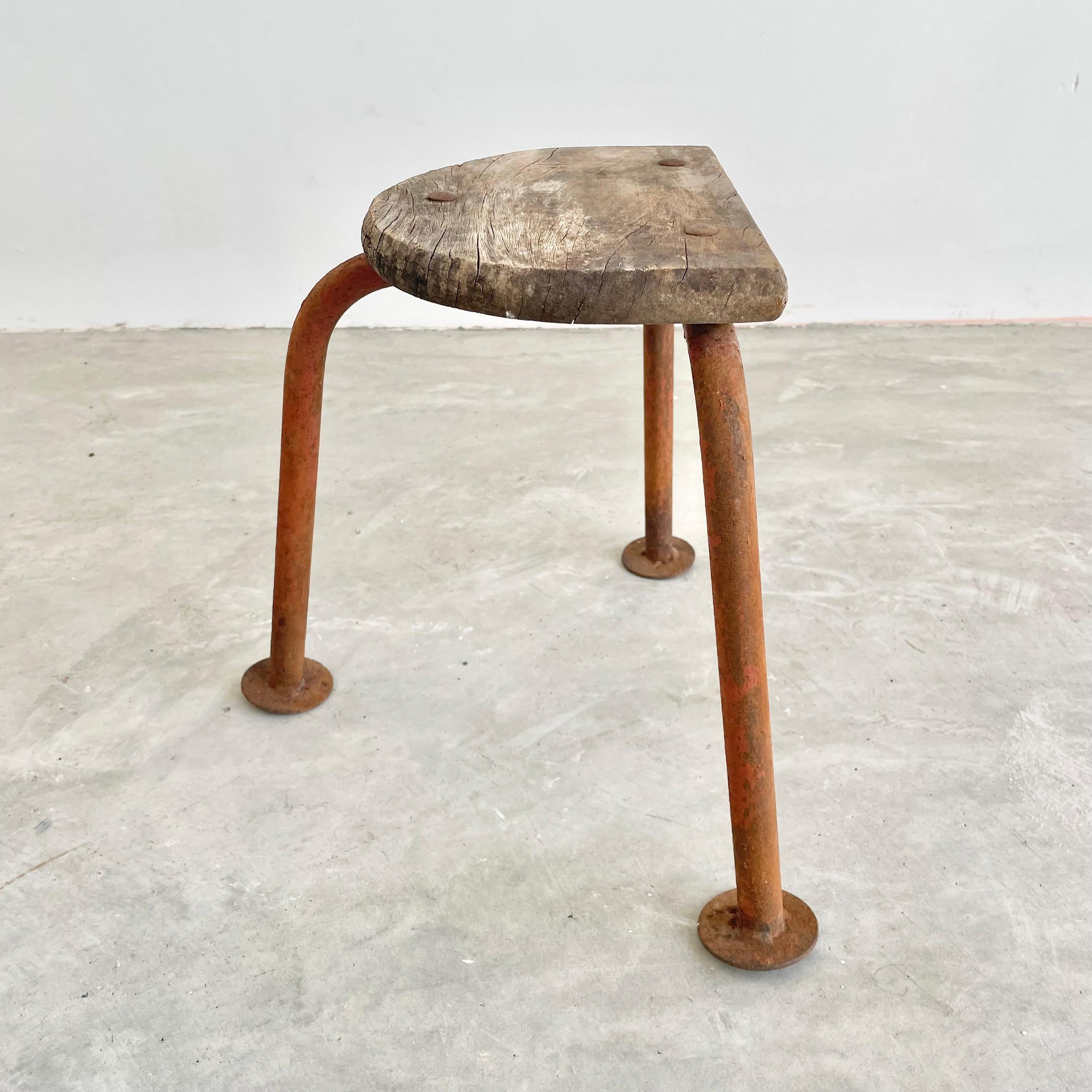 French Industrial Stool, 1950s For Sale 1