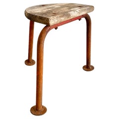 Vintage French Industrial Stool, 1950s