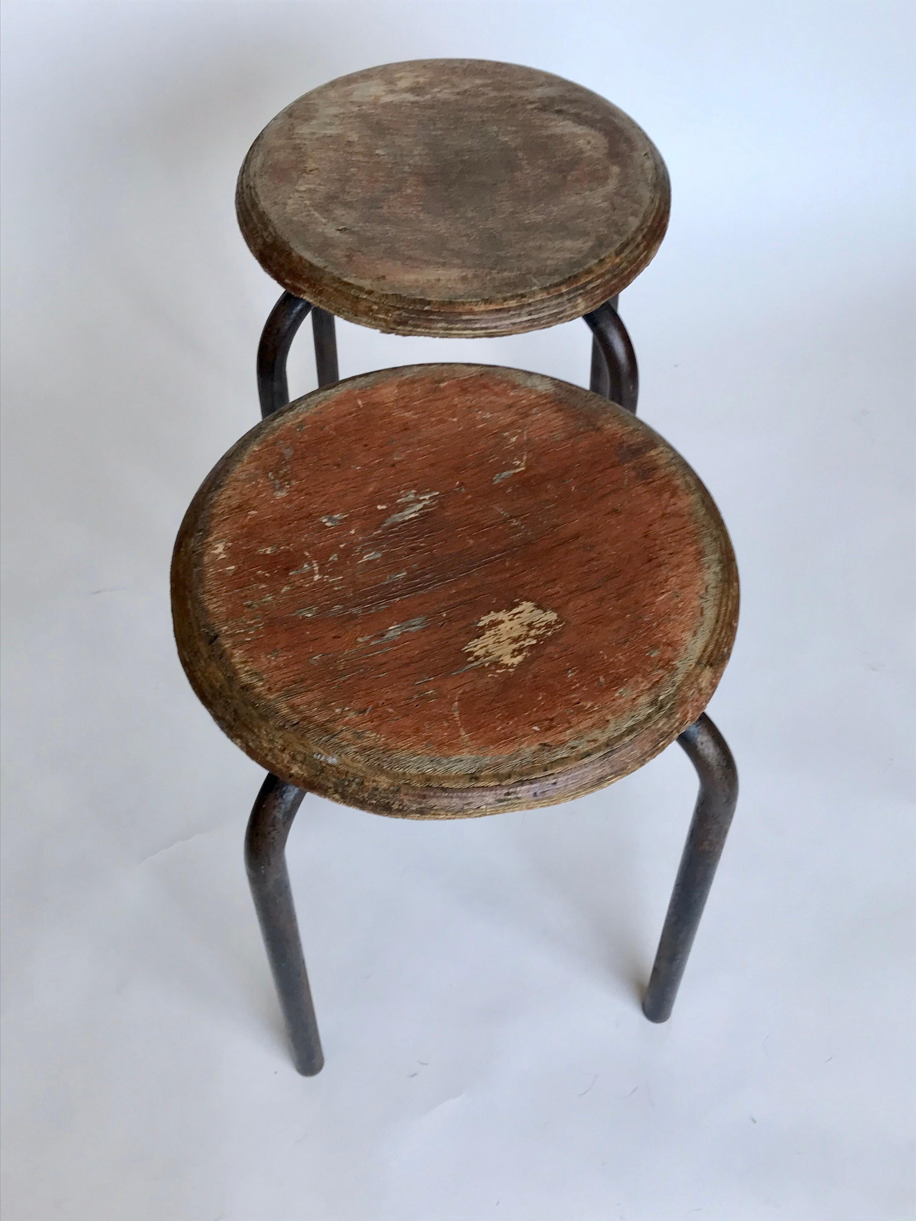 French Industrial Stools Ateliers Prouve, 20th Century 5