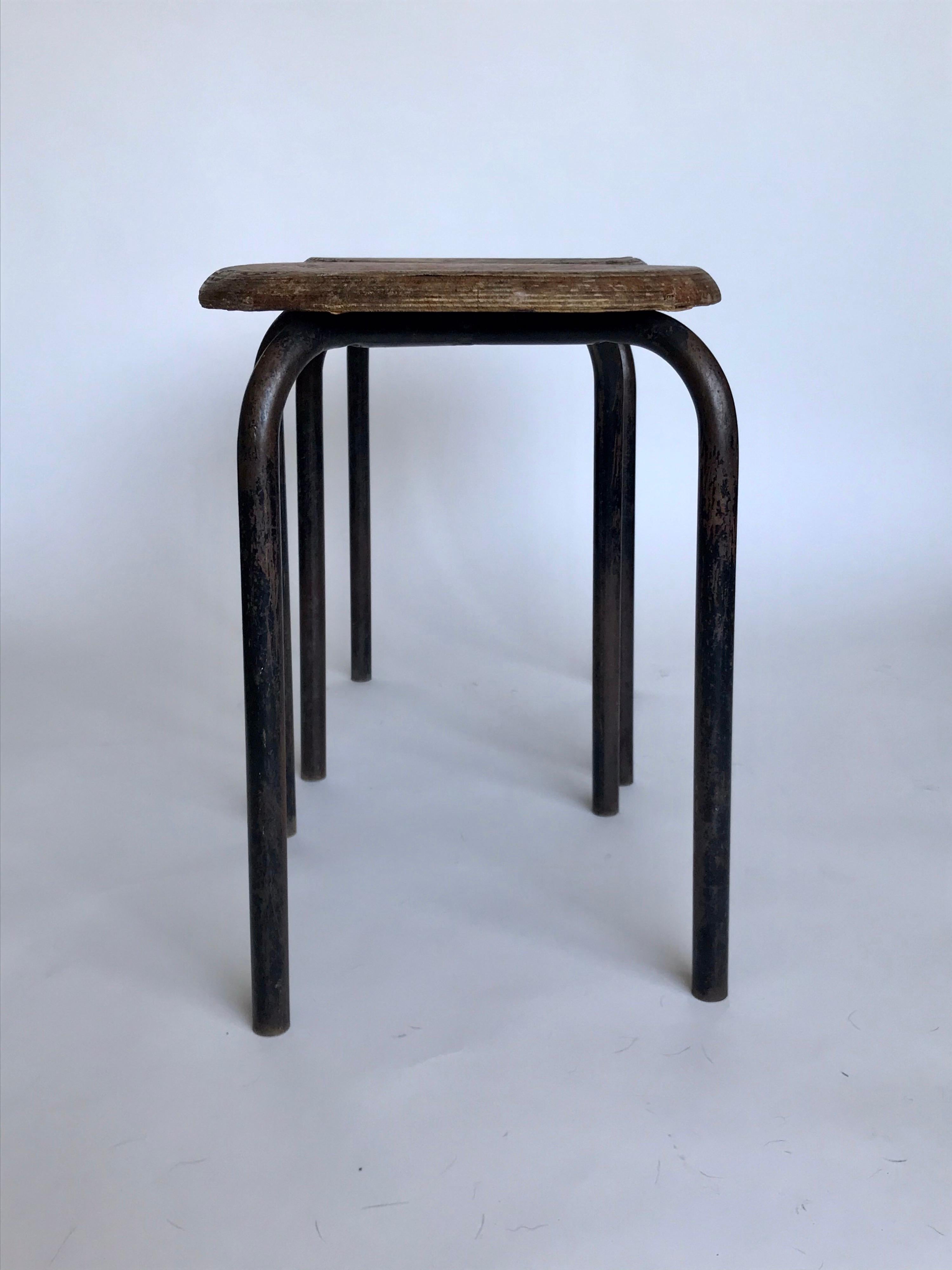 French Industrial Stools Ateliers Prouve, 20th Century 6