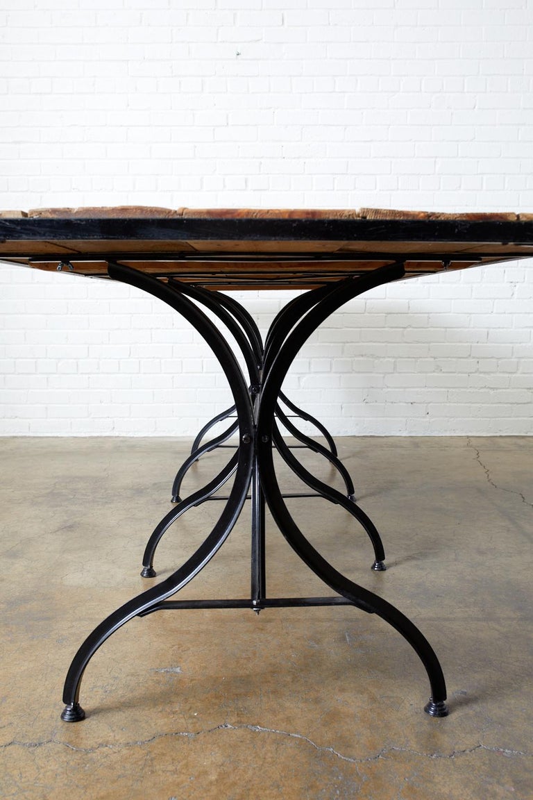French Industrial Style Cast Iron Harvest Dining Table at 1stDibs