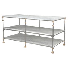 French Industrial Style Kitchen Island Made to Order Optional Sizes Finishes USA