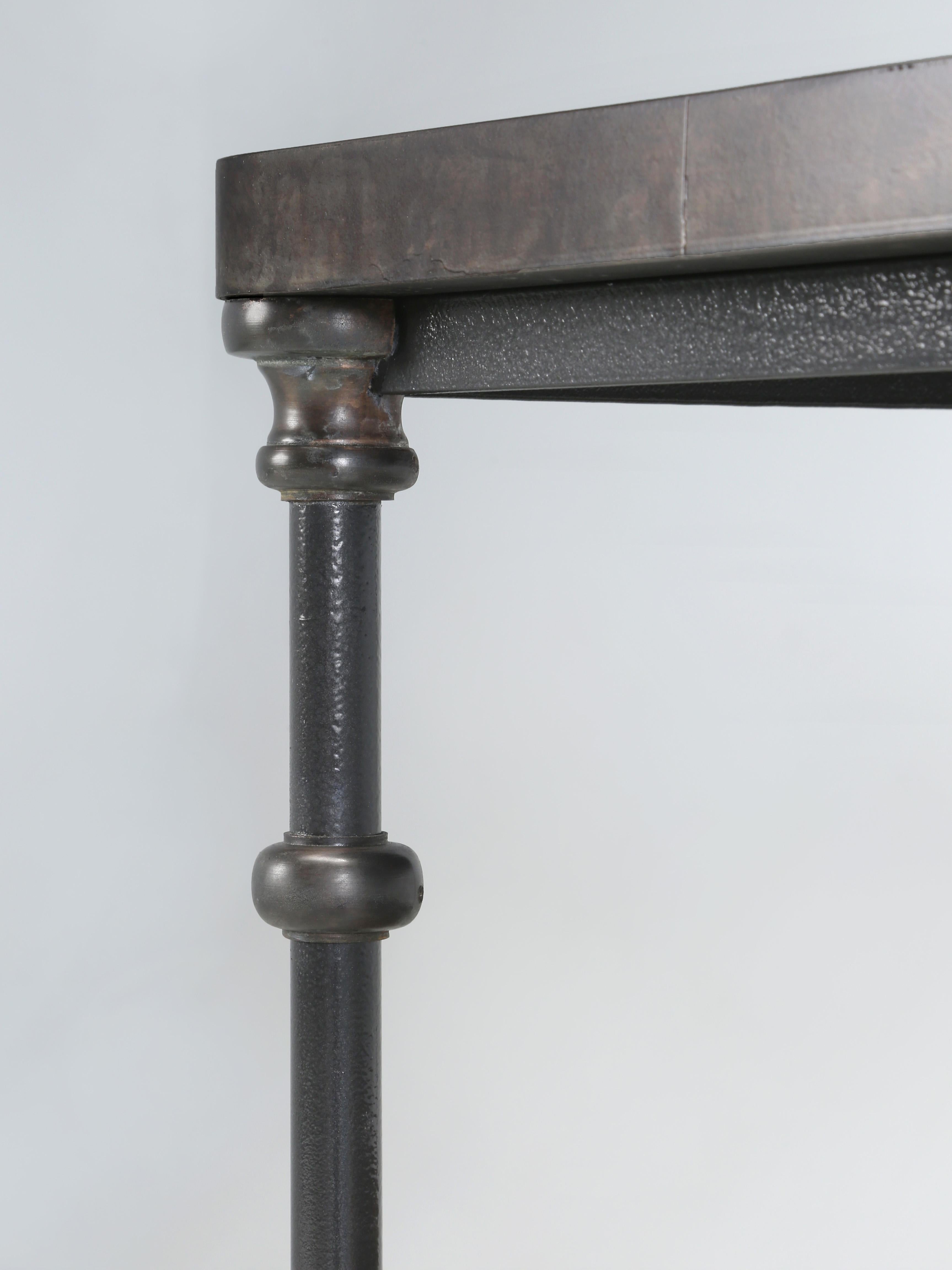 Französisch industriellen Stil Kücheninsel Zink, Bronze, Stahl von Old Plank Jede Größe im Angebot 2