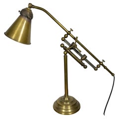 French Industrial Style Rail Desk Lamp, Art Deco/ Machine Age