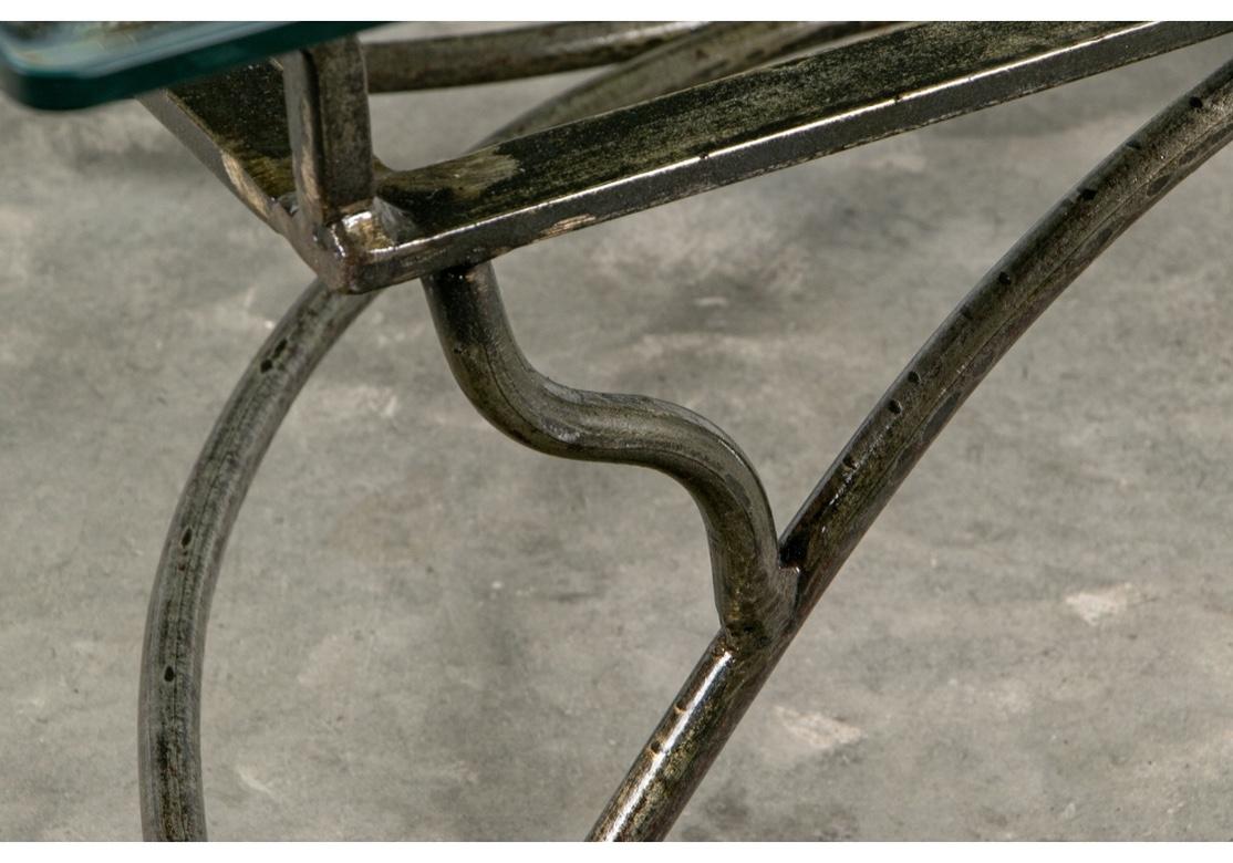 French Industrial Style Steel Base Cocktail Table 4