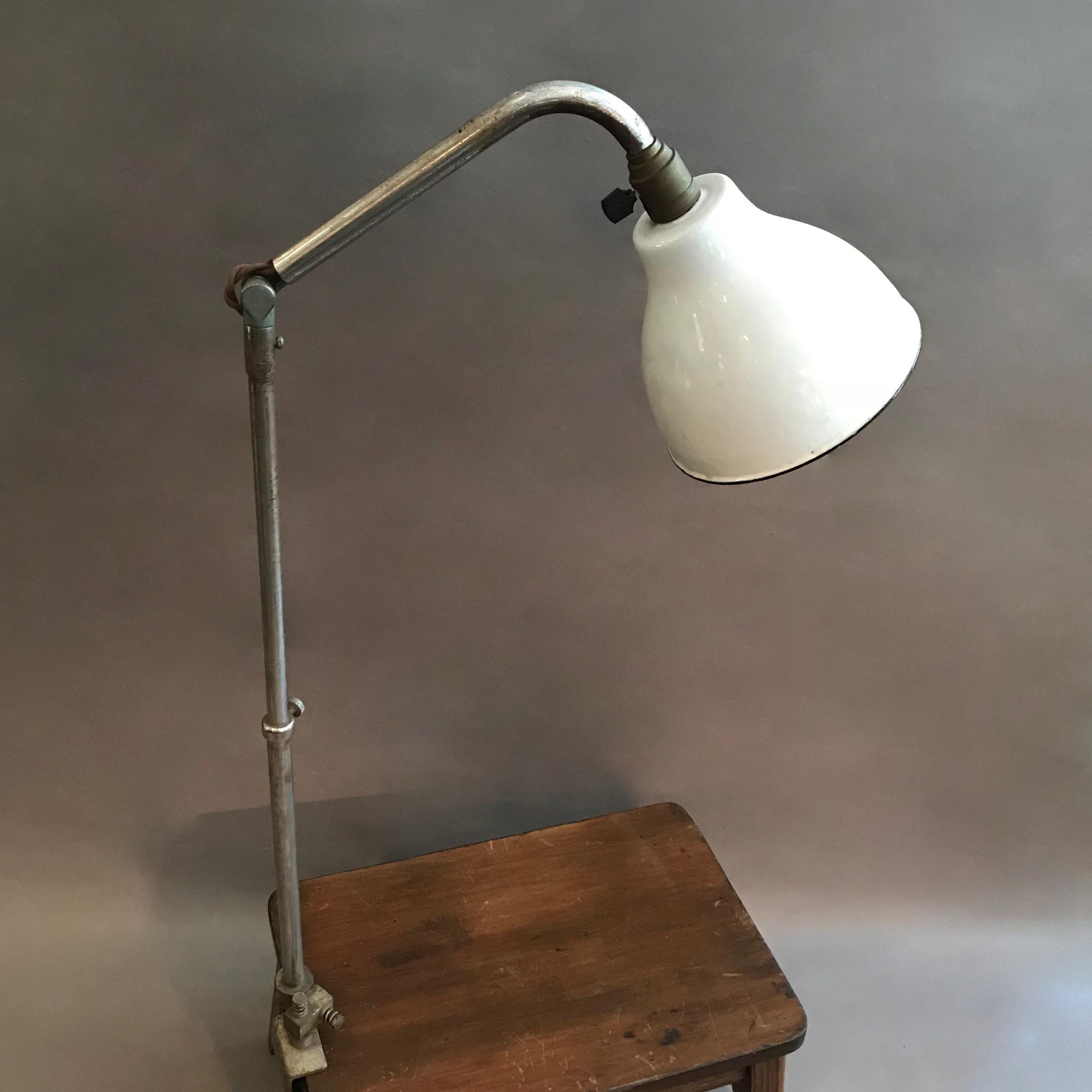 20th Century French Industrial Telescopic Task Lamp by Alphonse Pinoit for Ki-E-Klair