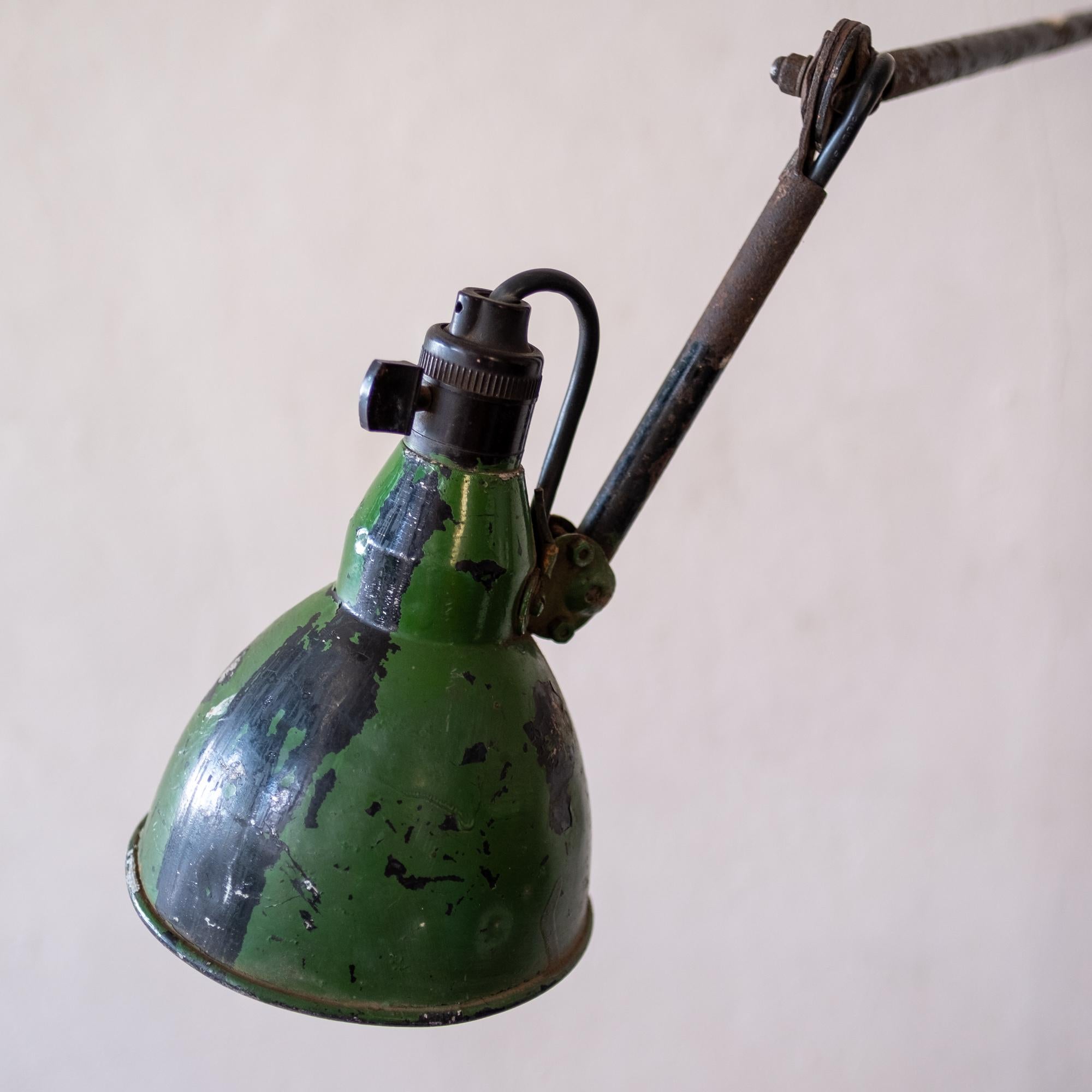 Metal French Industrial Wall Lamp, 1930s