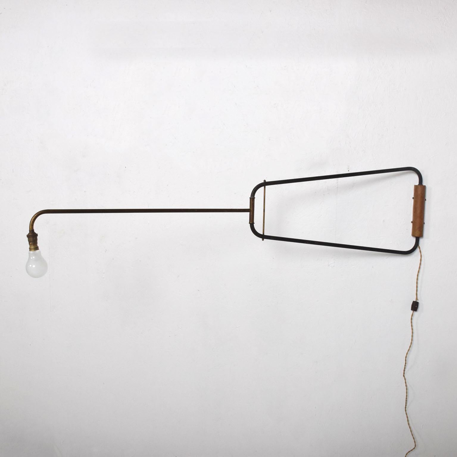 Minimalist French Industrial Wall Sconce Jean Prouvé Mid-Century Modern Minimalism, 1950s