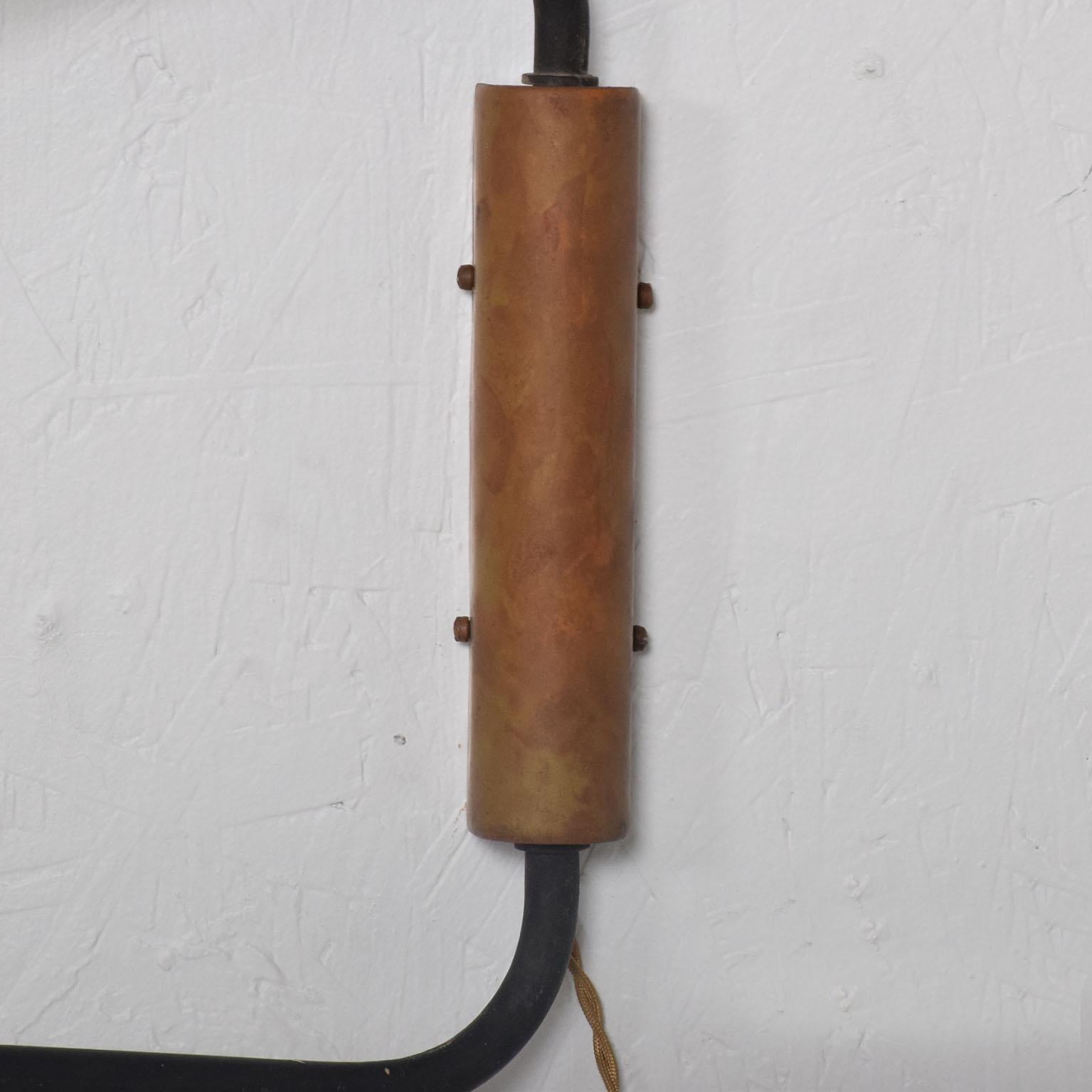 French Industrial Wall Sconce Jean Prouvé Mid-Century Modern Minimalism, 1950s In Good Condition In Chula Vista, CA