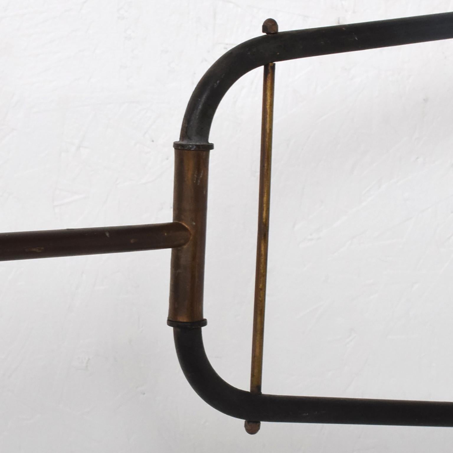 Brass French Industrial Wall Sconce Jean Prouvé Mid-Century Modern Minimalism, 1950s