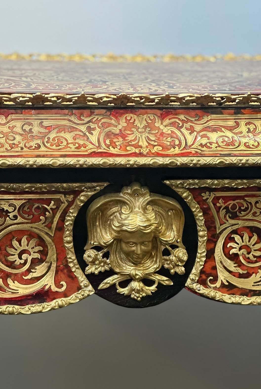 French Inlaid Boulle Style Vanity Table, 19th Century For Sale 2