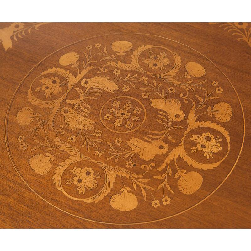 French Inlaid Bronze Mounted Round Table In Good Condition For Sale In Cypress, CA