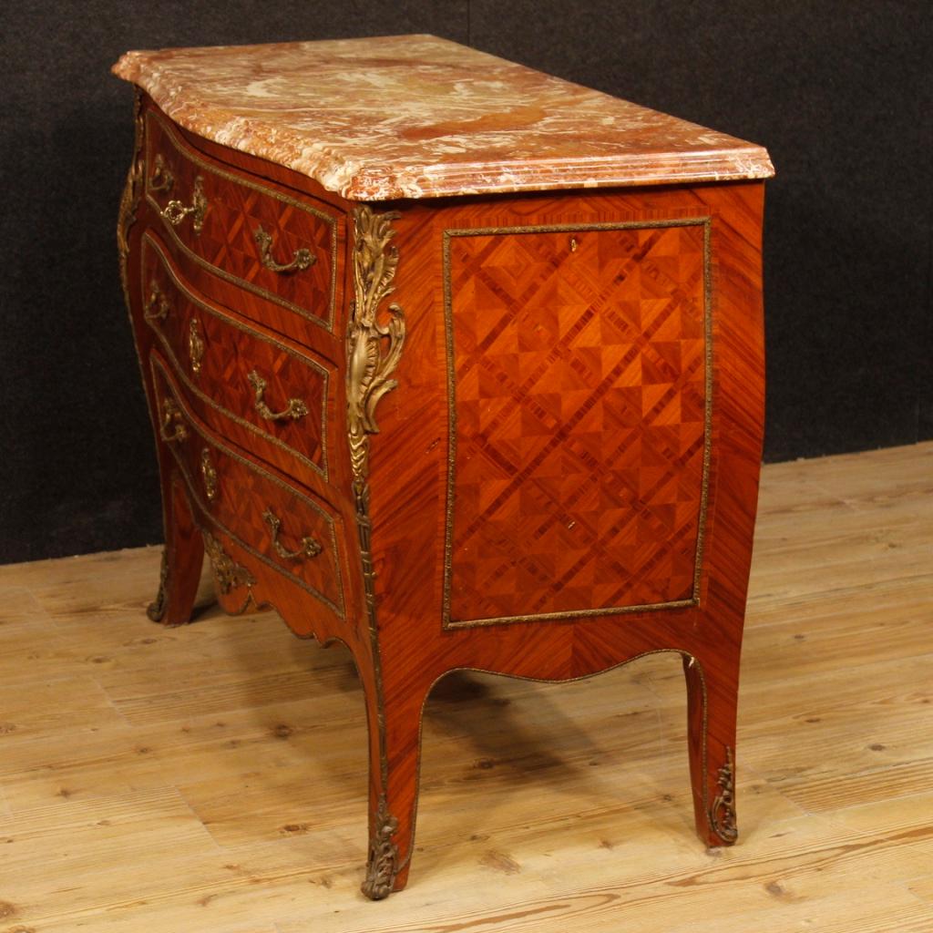Mid-20th Century French Inlaid Chest of Drawers in Louis XV Style from 20th Century
