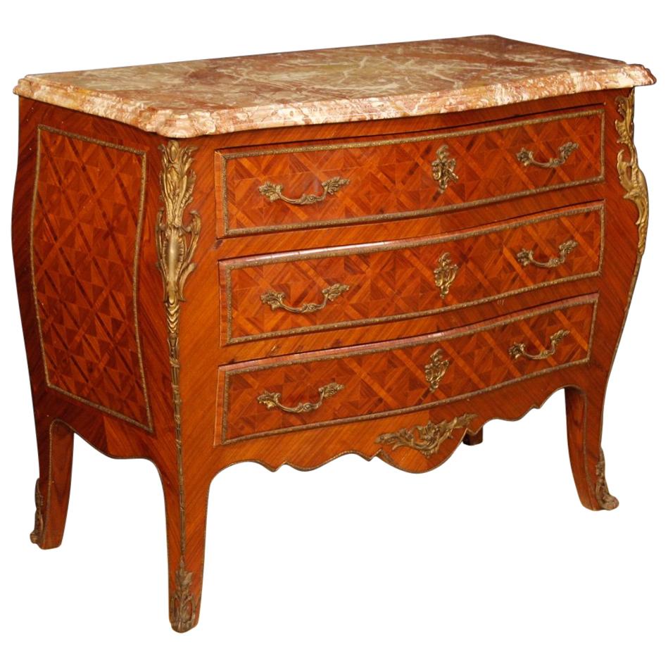 French Inlaid Chest of Drawers in Louis XV Style from 20th Century