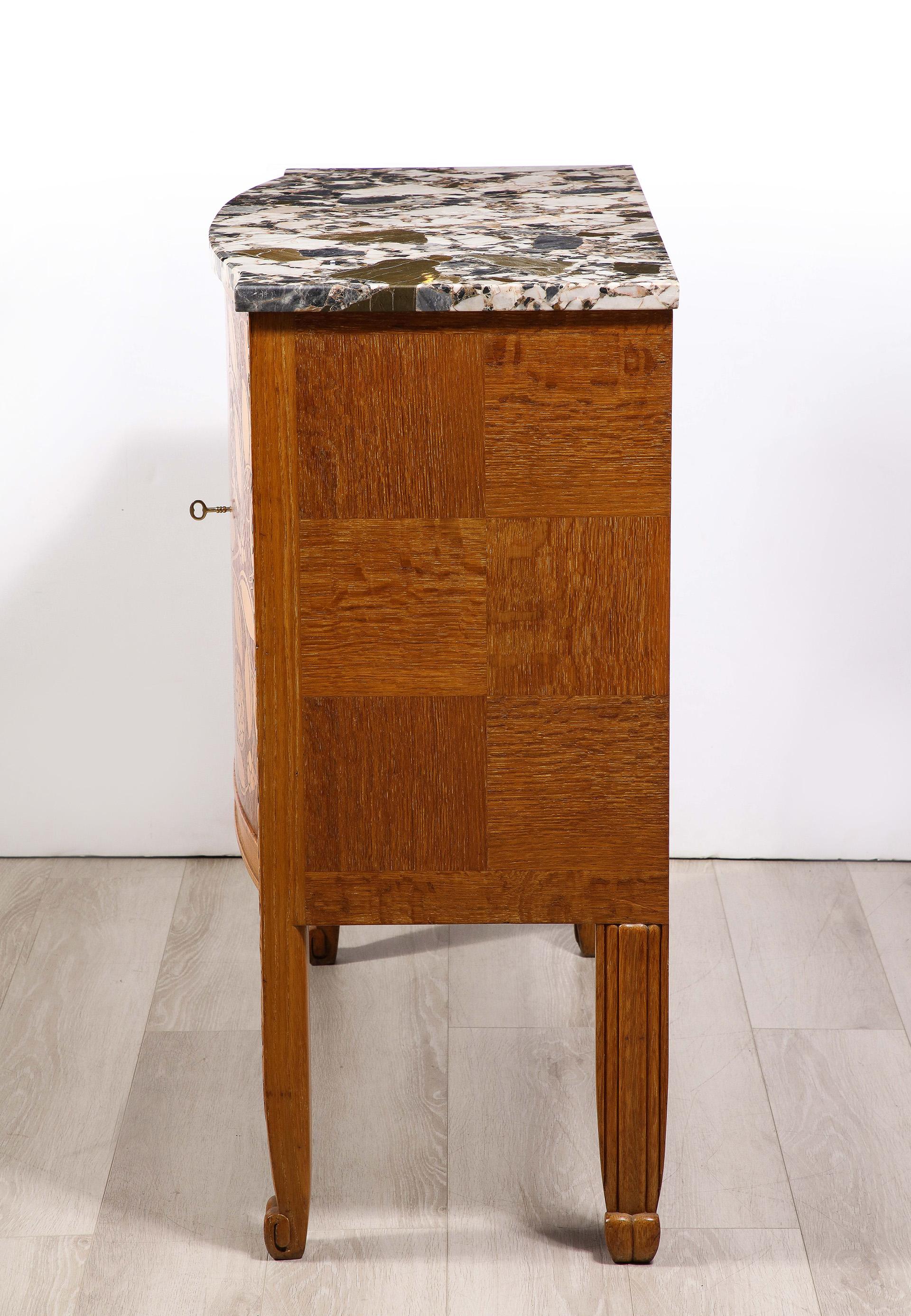 20th Century French Inlaid Credenza by Michel Dufet For Sale