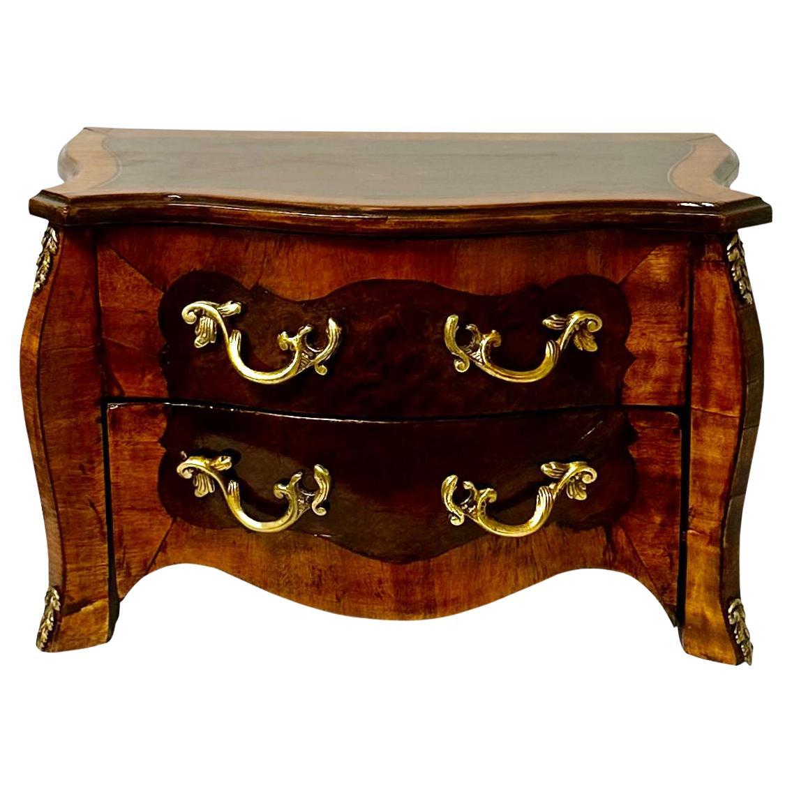 French Inlaid Diminutive Commode Jewelry Box  For Sale