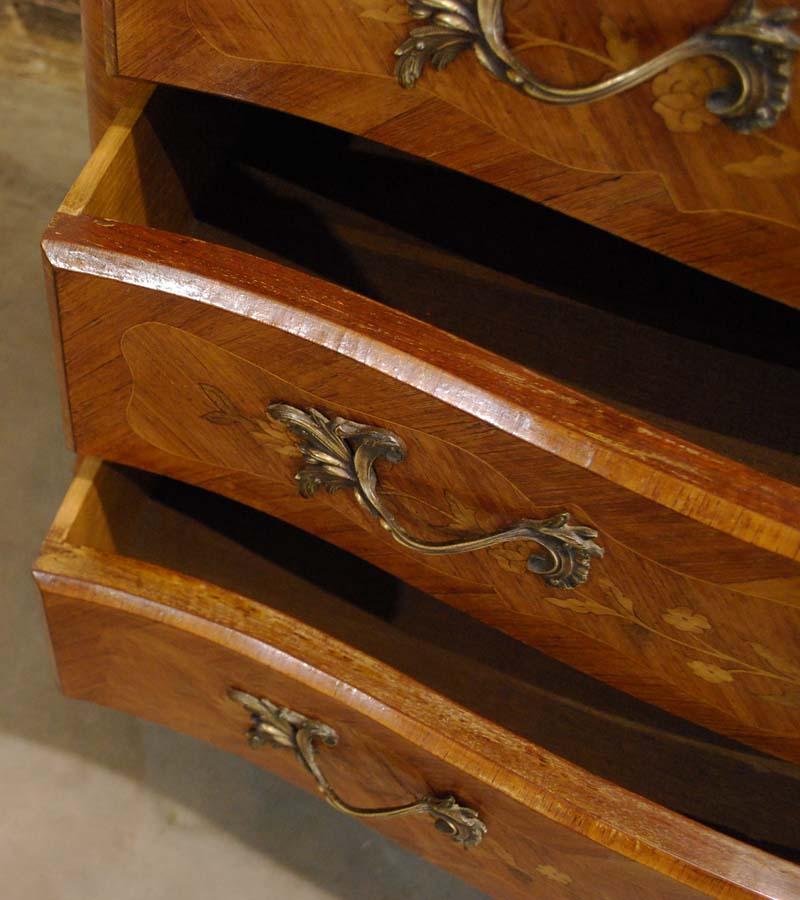 French Inlaid Dresser in Rosewood with Sarrancolin Marble Top 6