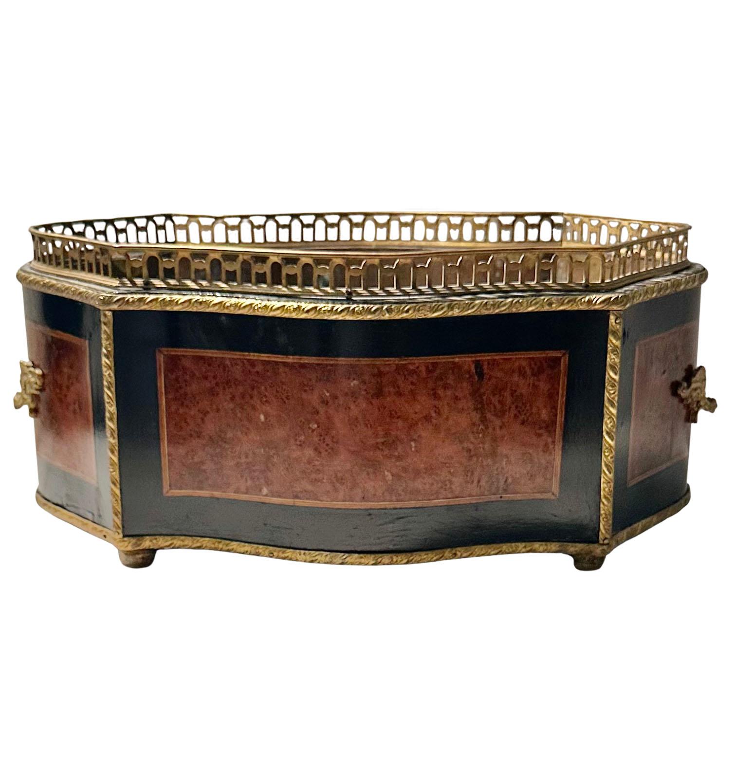 Late 19th Century French Inlaid Jardiniere For Sale