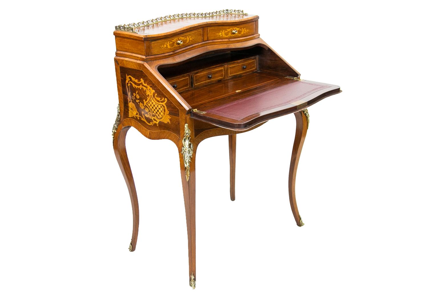 French Inlaid Ladies Desk For Sale 1