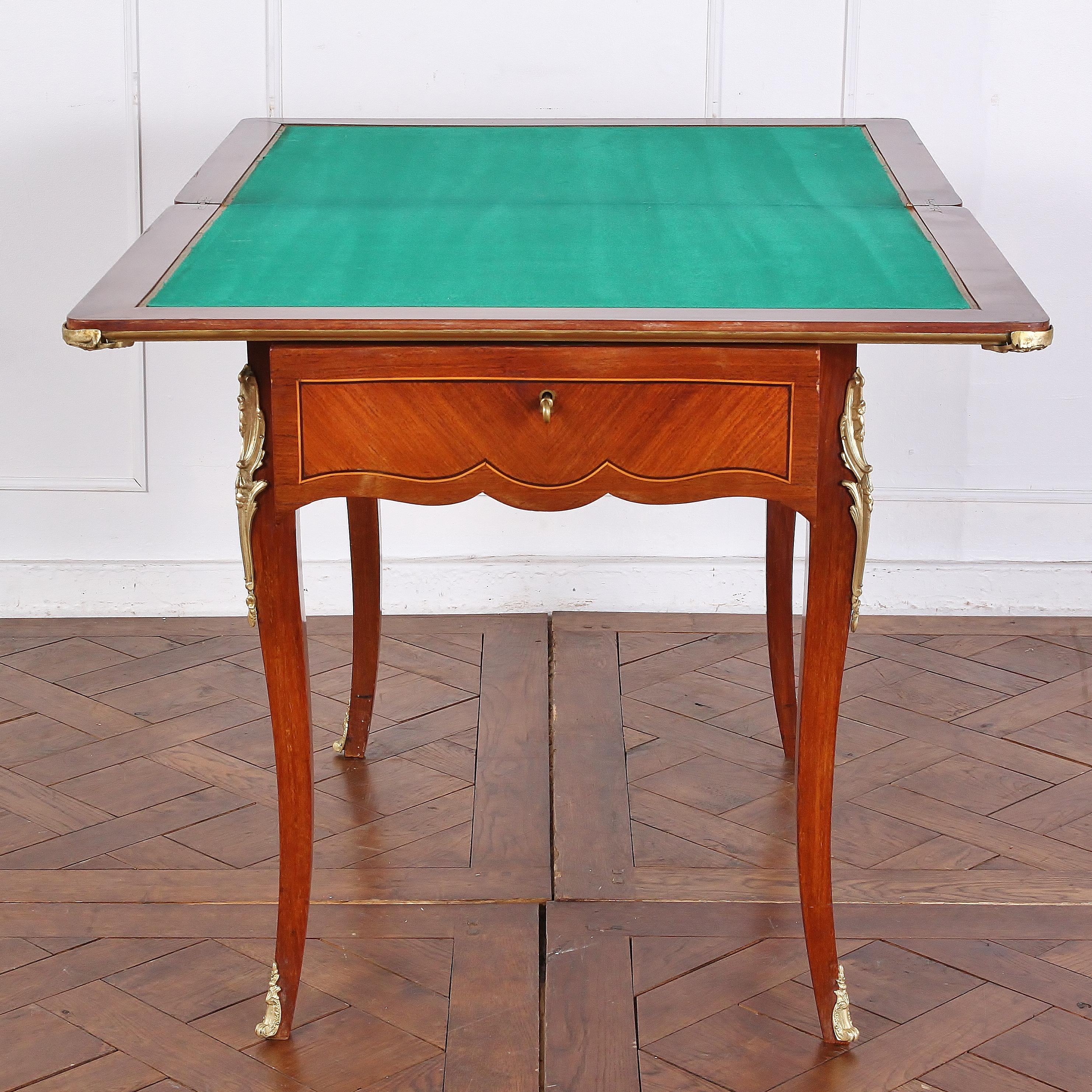 Kingwood French Inlaid Louis XVI Games Table