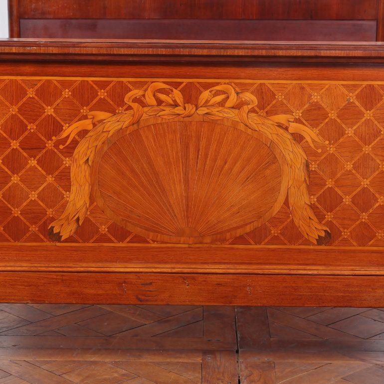 Inlay French Inlaid Louis XVI Queen Size Bed