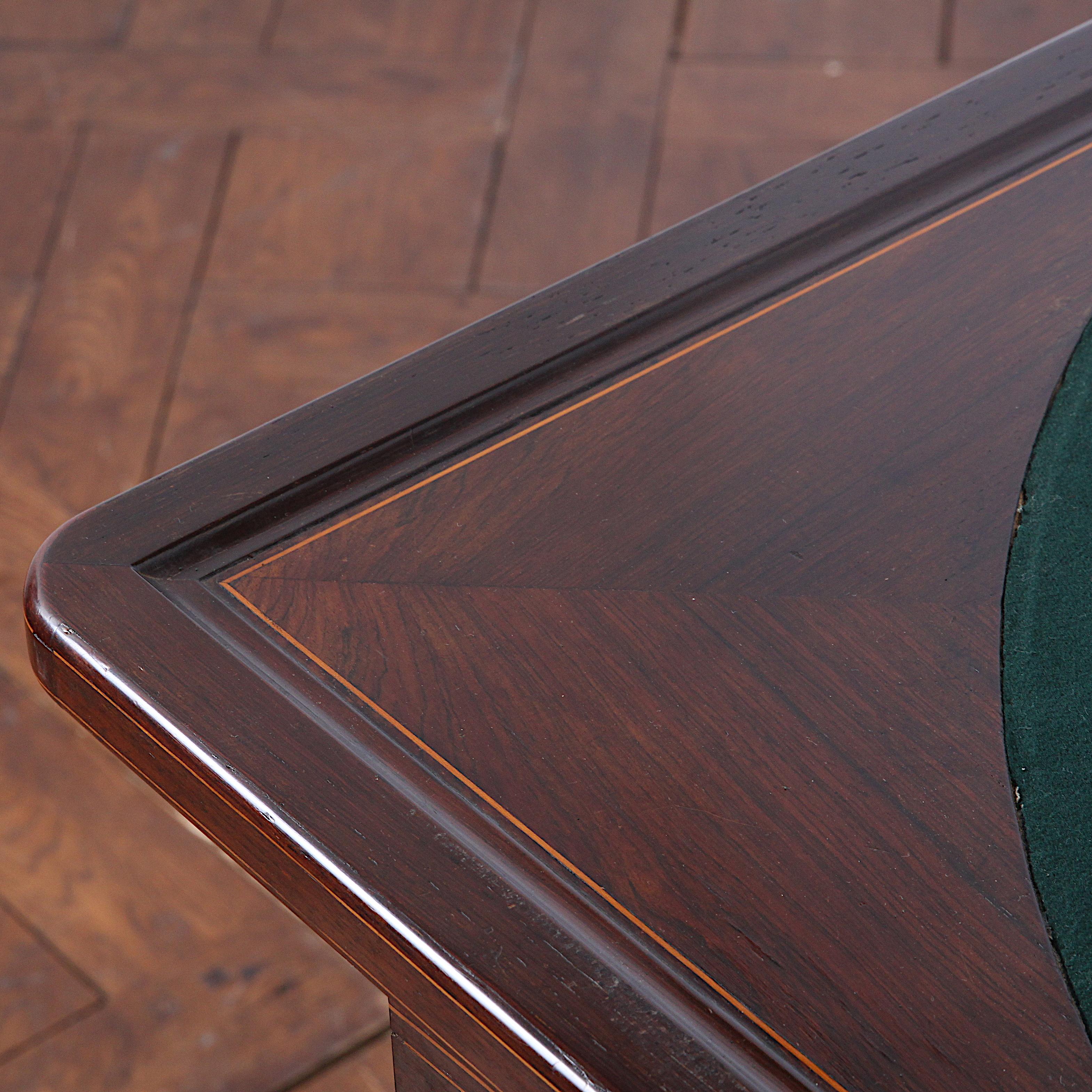 French Inlaid Louis XVI Rosewood Games Table 7