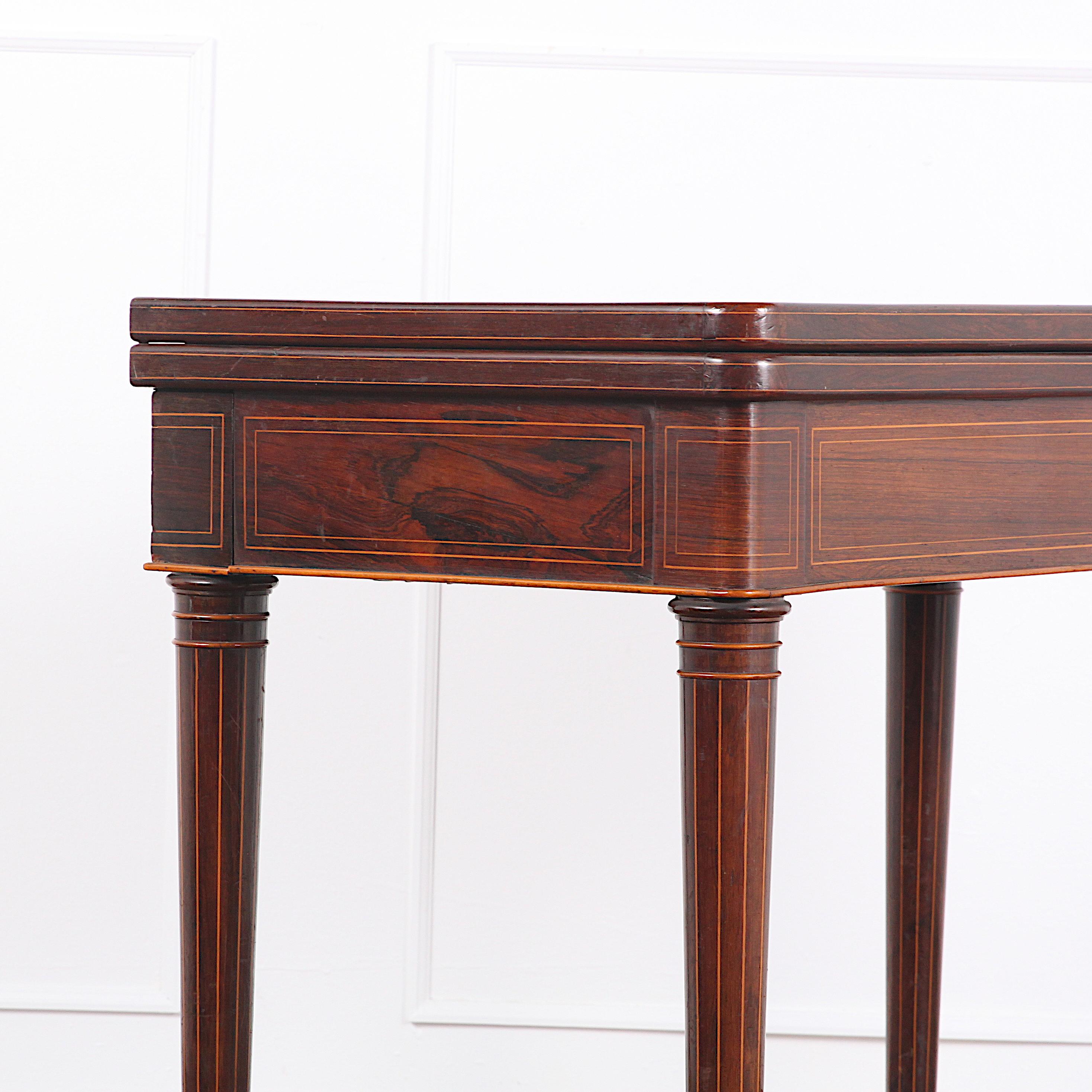 French Inlaid Louis XVI Rosewood Games Table 2