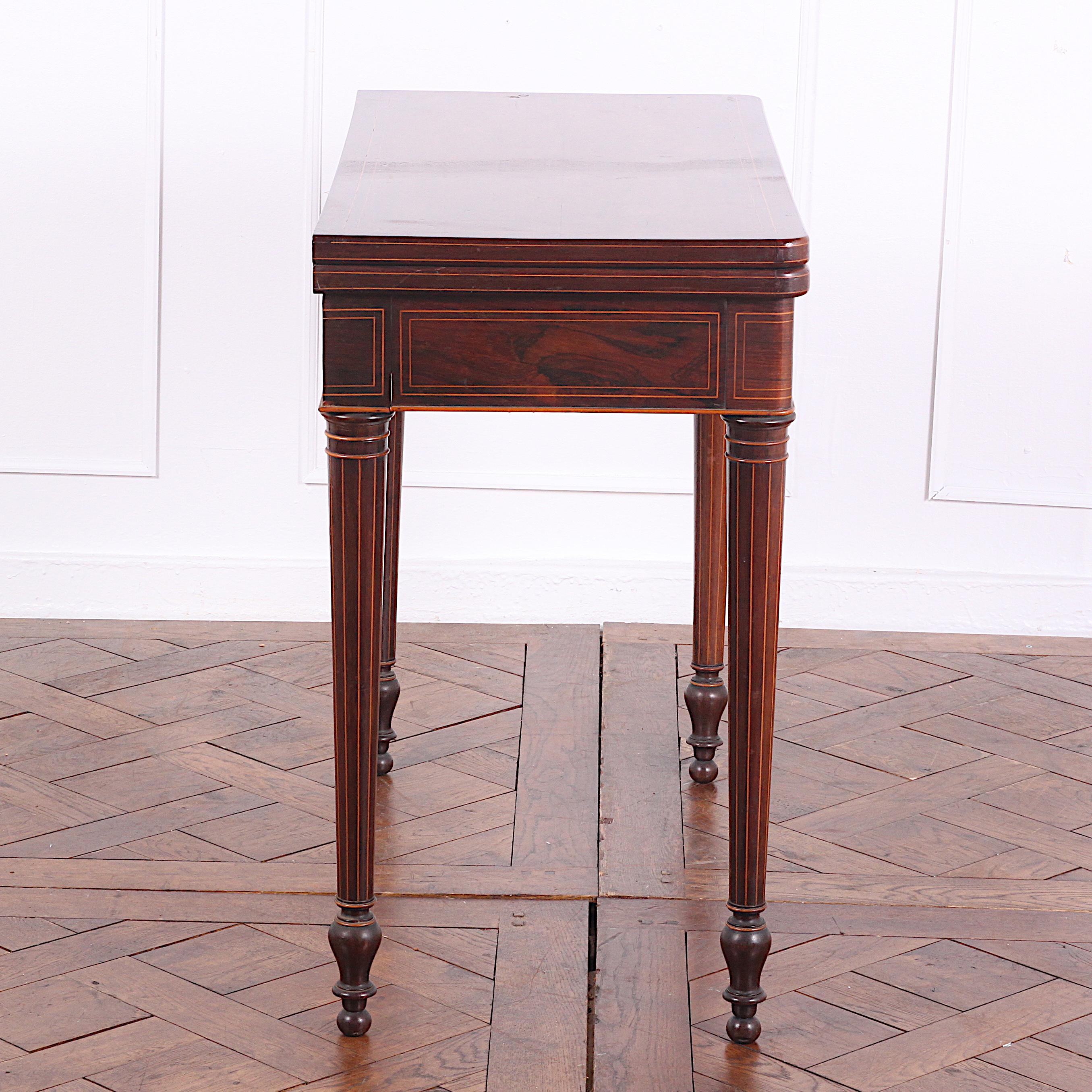 French Inlaid Louis XVI Rosewood Games Table 3