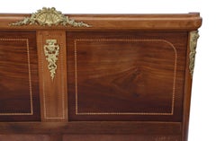 French Inlaid Mahogany Double Bed Surround