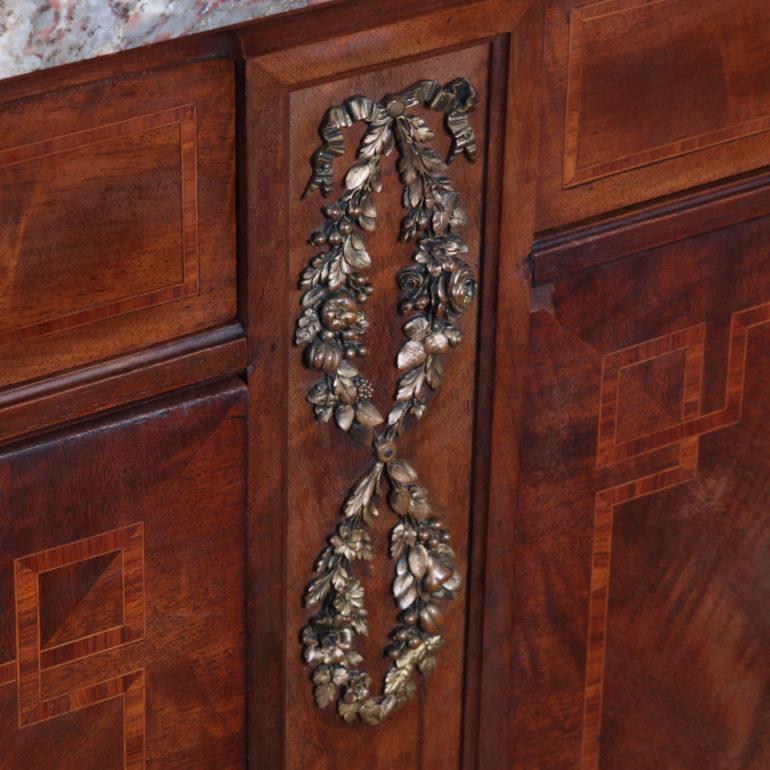 French Inlaid Mahogany Louis XVI Buffet Sideboard 2