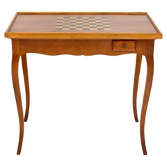 French Inlaid Mahogany Tric-Trac Games Table