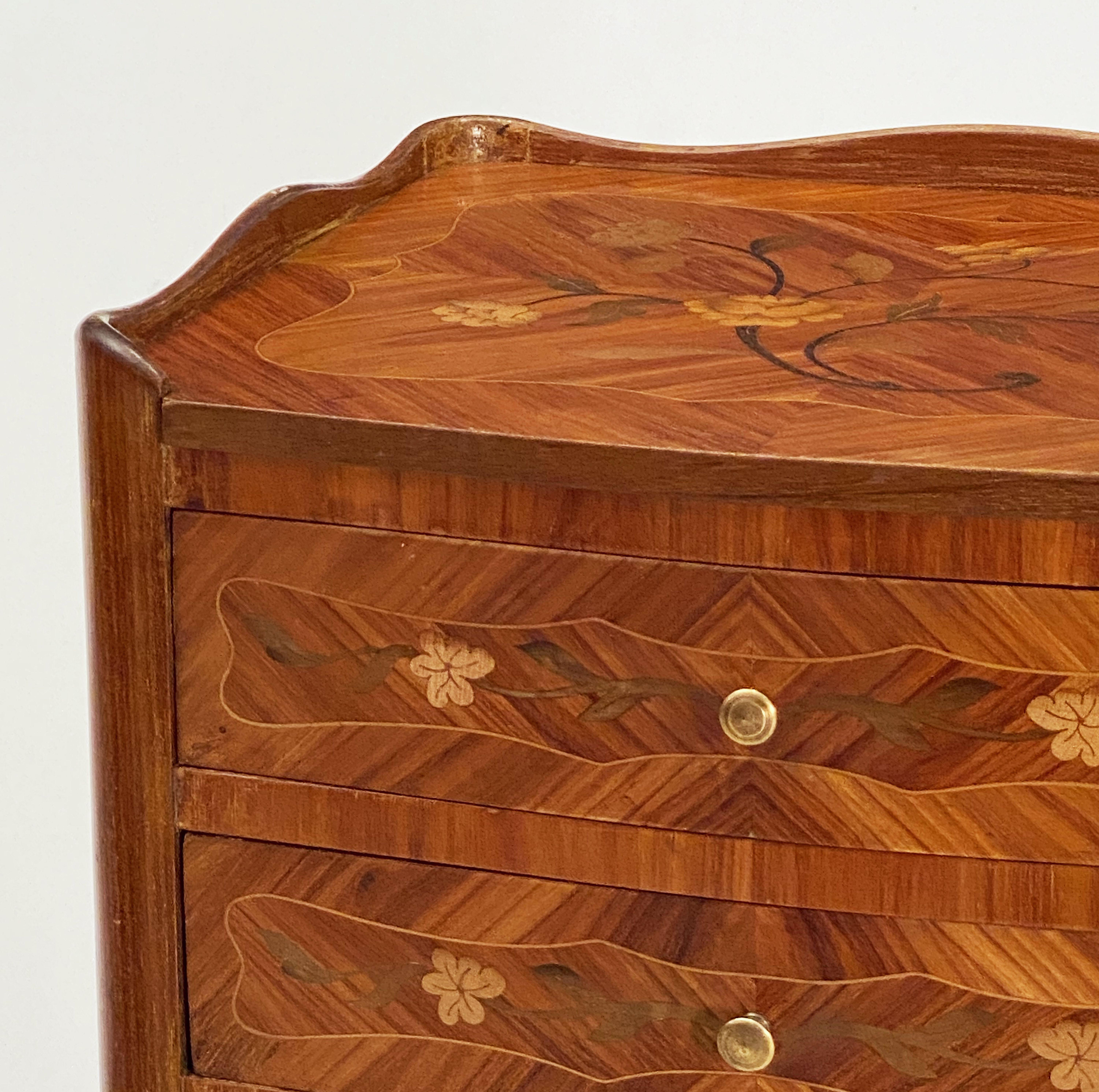 French Inlaid Nightstands or Bedside Tables 'Priced as a Pair' 4
