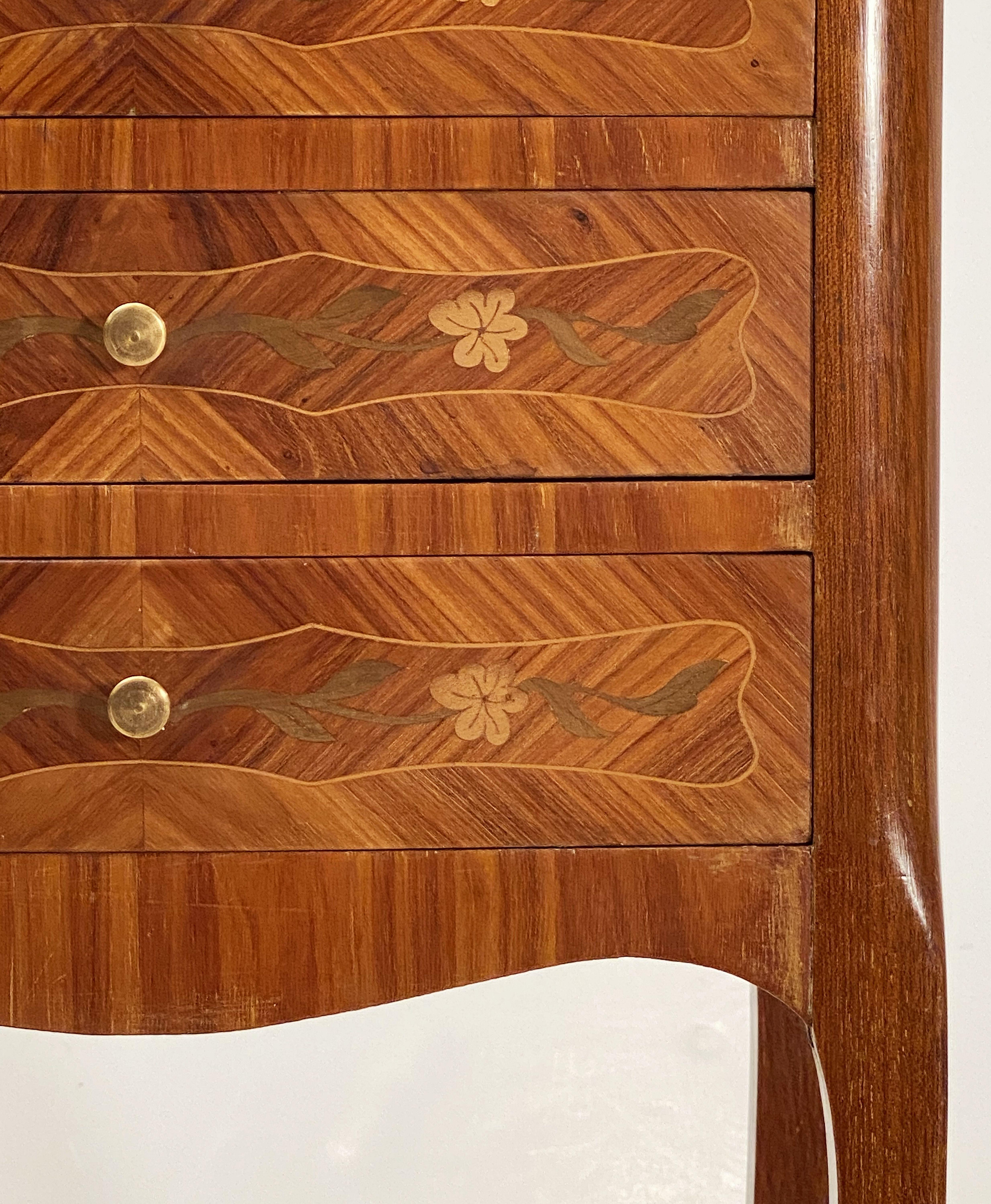 French Inlaid Nightstands or Bedside Tables 'Priced as a Pair' 6