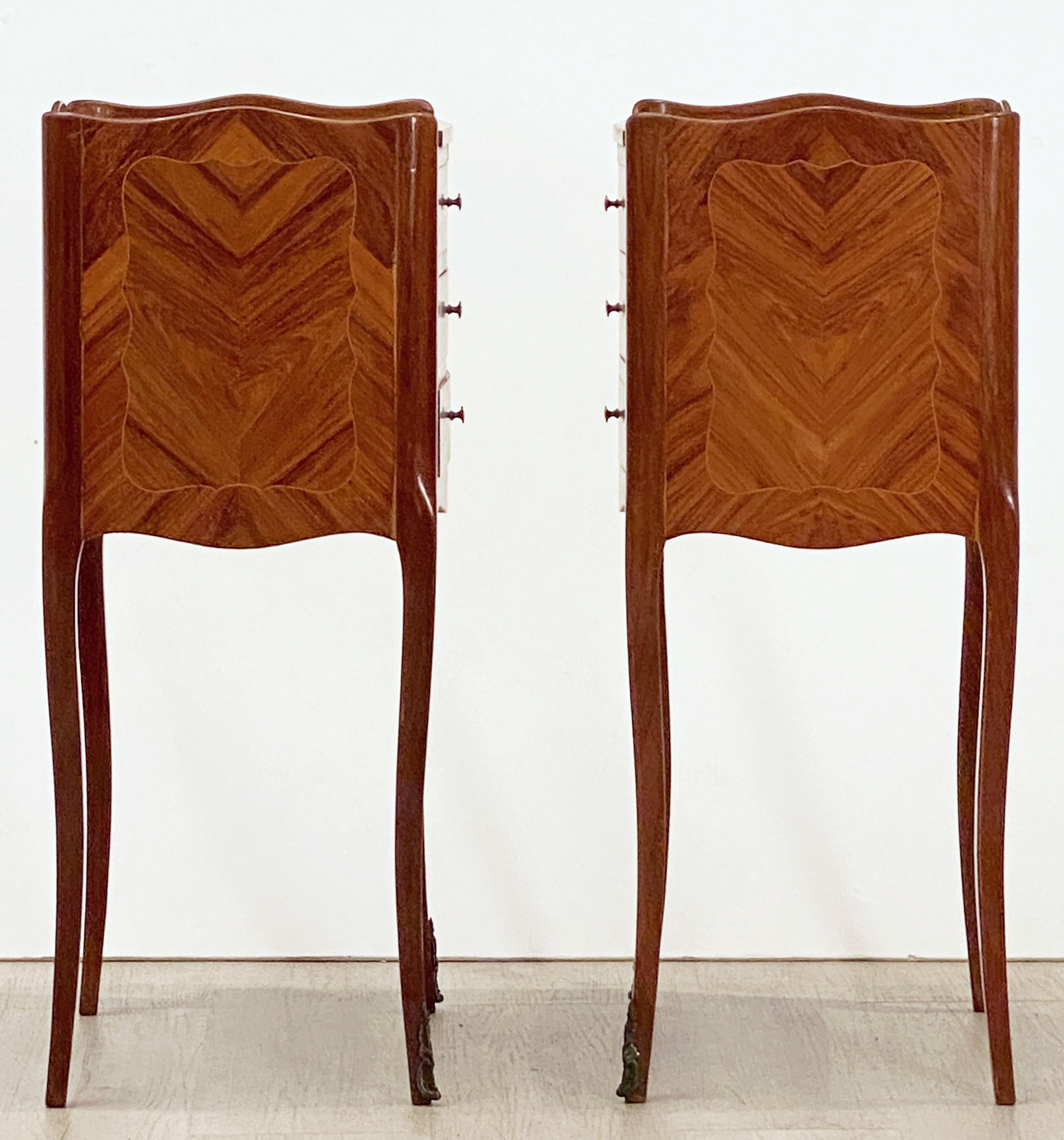 French Inlaid Nightstands or Bedside Tables 'Priced as a Pair' 7