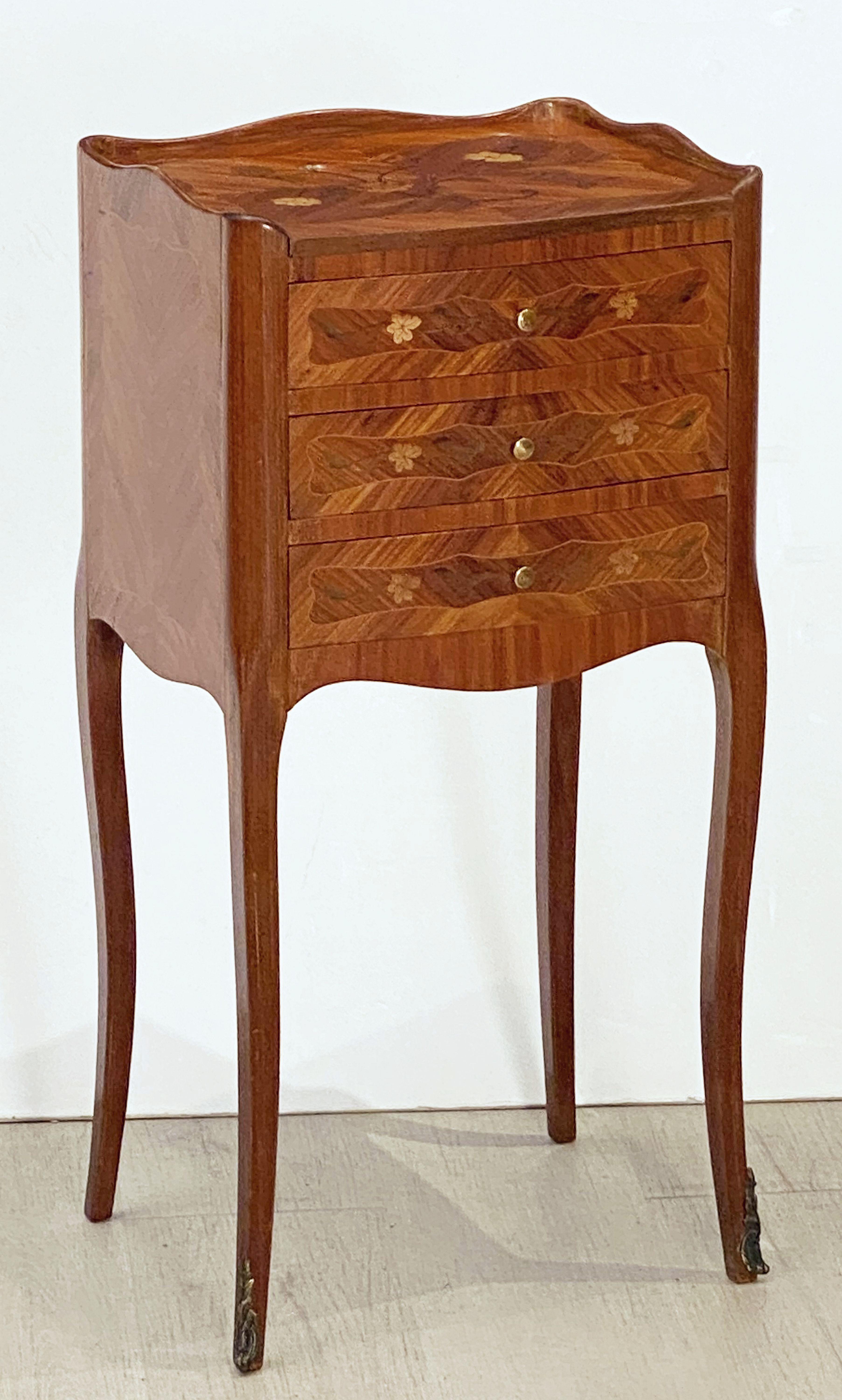 Inlay French Inlaid Nightstands or Bedside Tables 'Priced as a Pair'