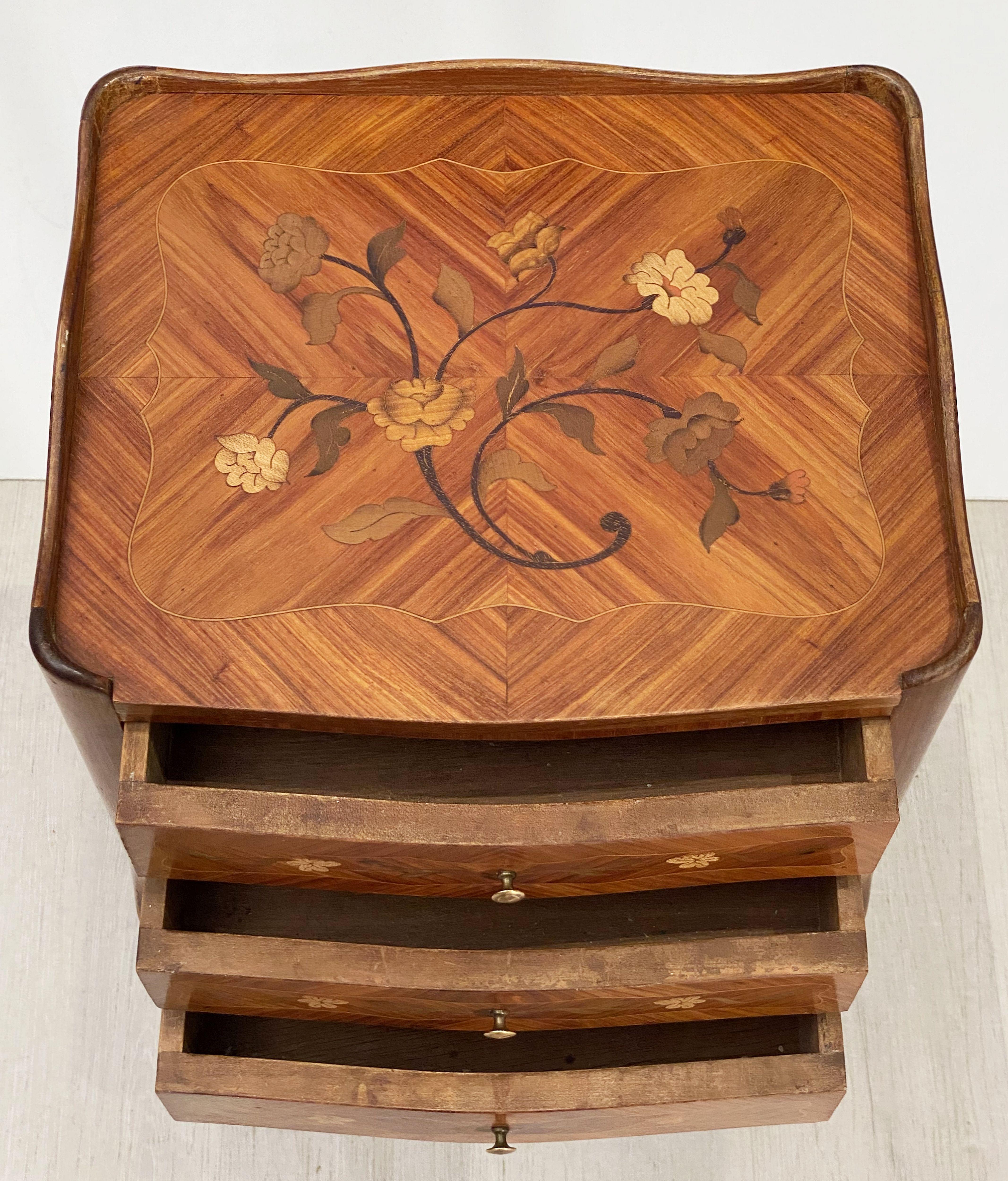 French Inlaid Nightstands or Bedside Tables 'Priced as a Pair' 3