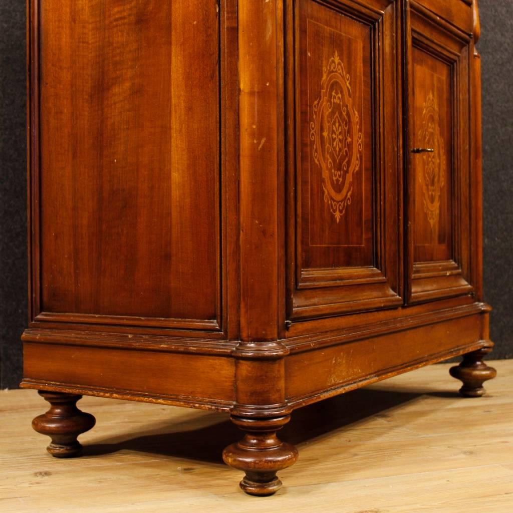 French Inlaid Secrétaire in Walnut, Maple and Mahogany from 20th Century 4