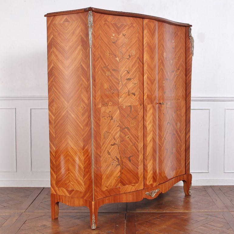 20th Century French Inlaid Two-Door Armoire