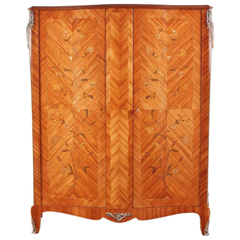 French Inlaid Two-Door Armoire