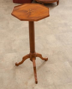 French Inlaid Walnut Octagonal Drinks Table