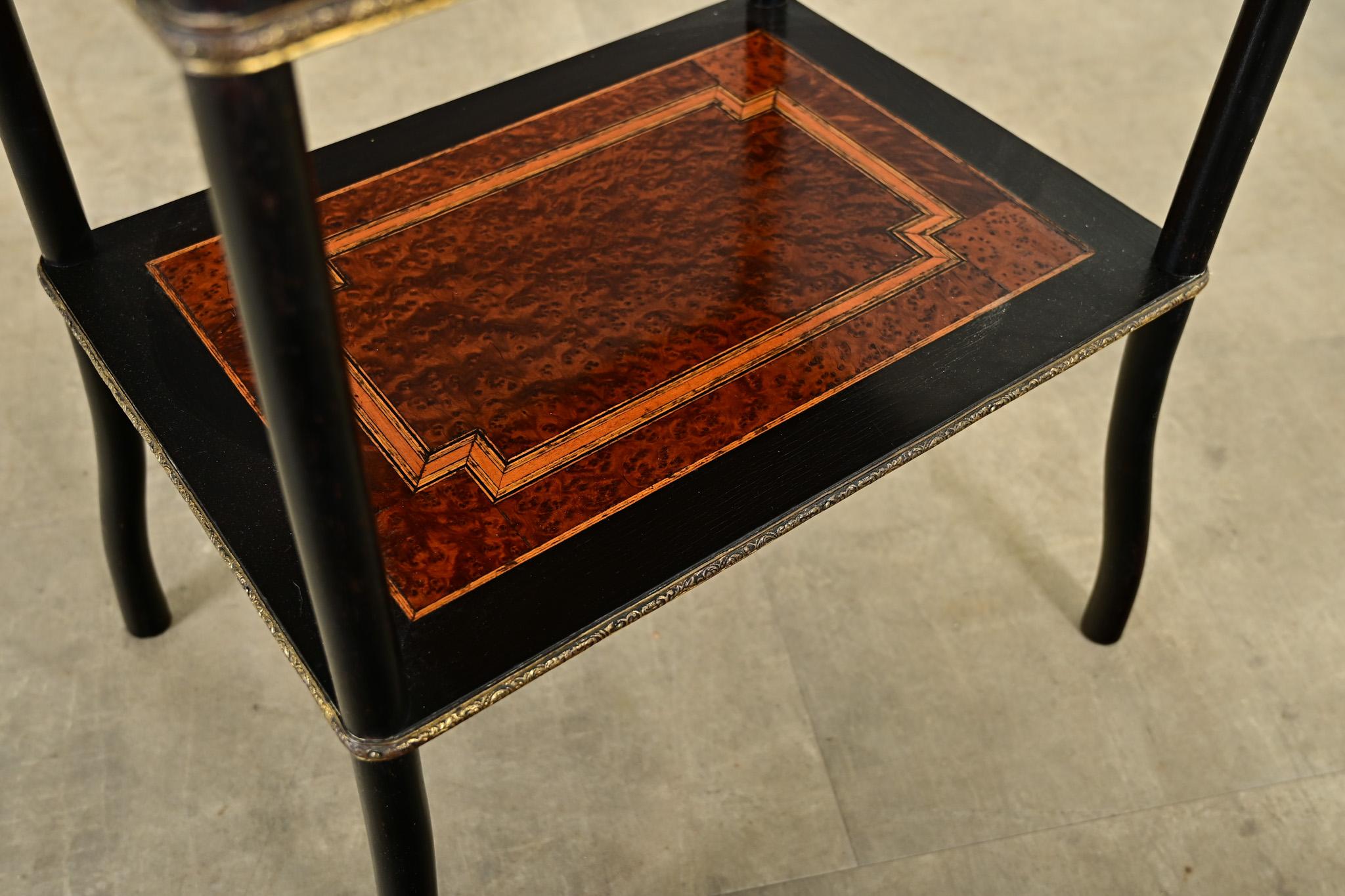 French Inlay & Ebonized Etagere Circa 1900 For Sale 4